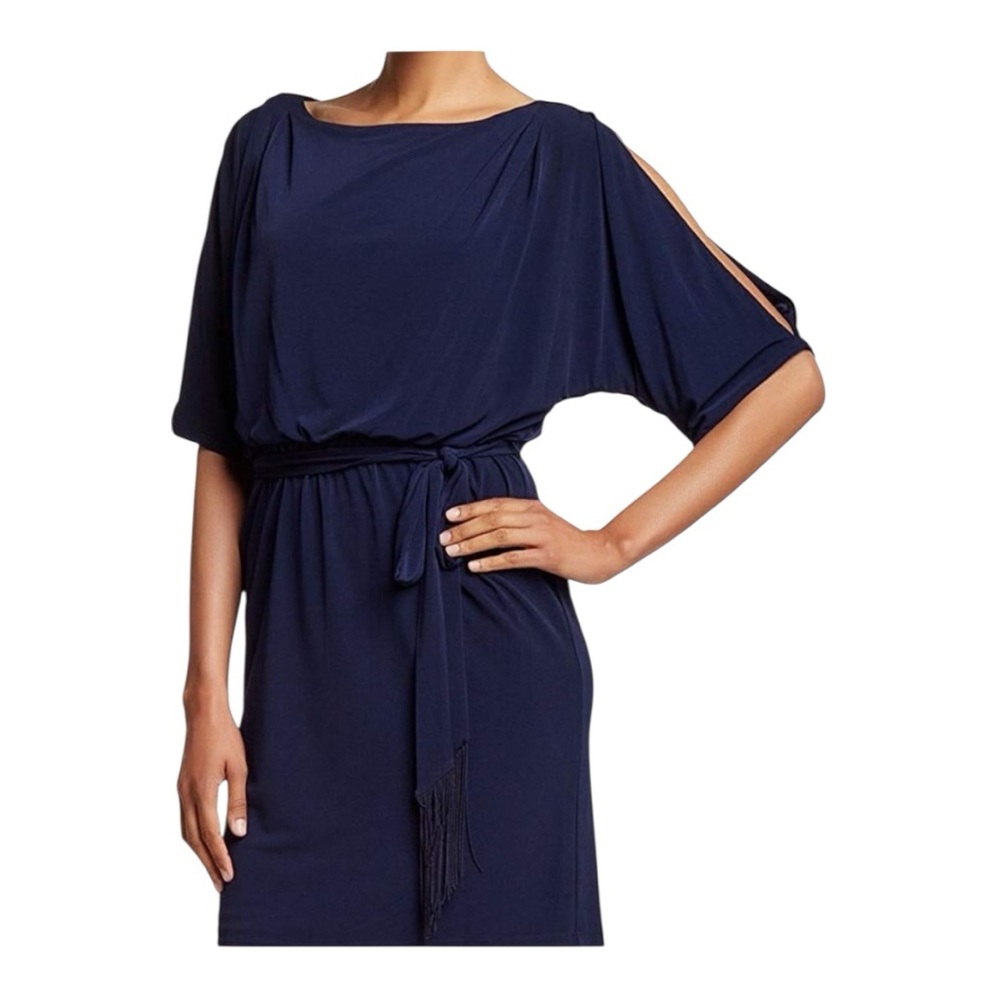 Jessica Simpson Blouson Black Dress with belt Size XS